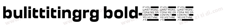 bulittitingrg bold字体转换